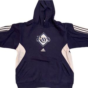 ADIDAS Tampa Bay Rays Hoodie Navy Blue Youth MLB Size 12-14